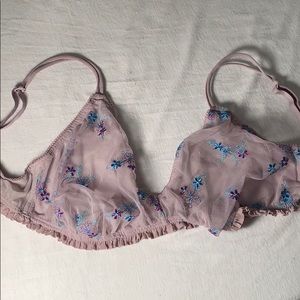 Sheer Floral Bralette (with detailed trim!)